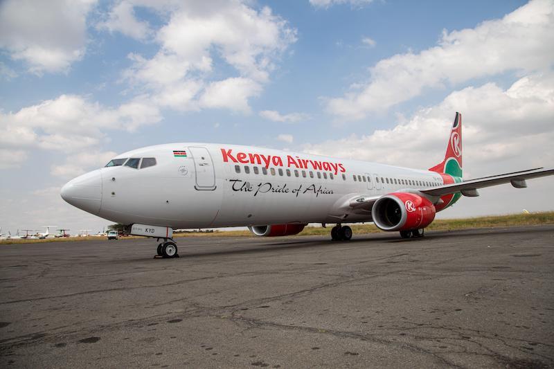 kenya airways jet on tarmac