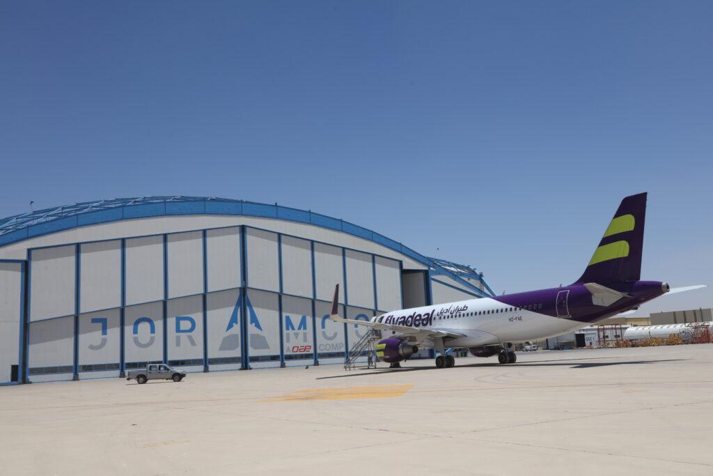 Flyadeal aircraft outside Joramco hangar