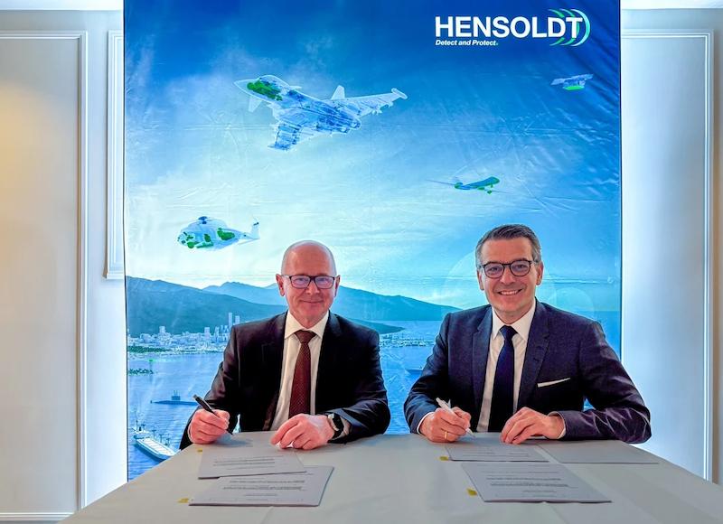 Oliver Dörre, CEO of HENSOLDT AG, and Micael Johansson, President and CEO of Saab