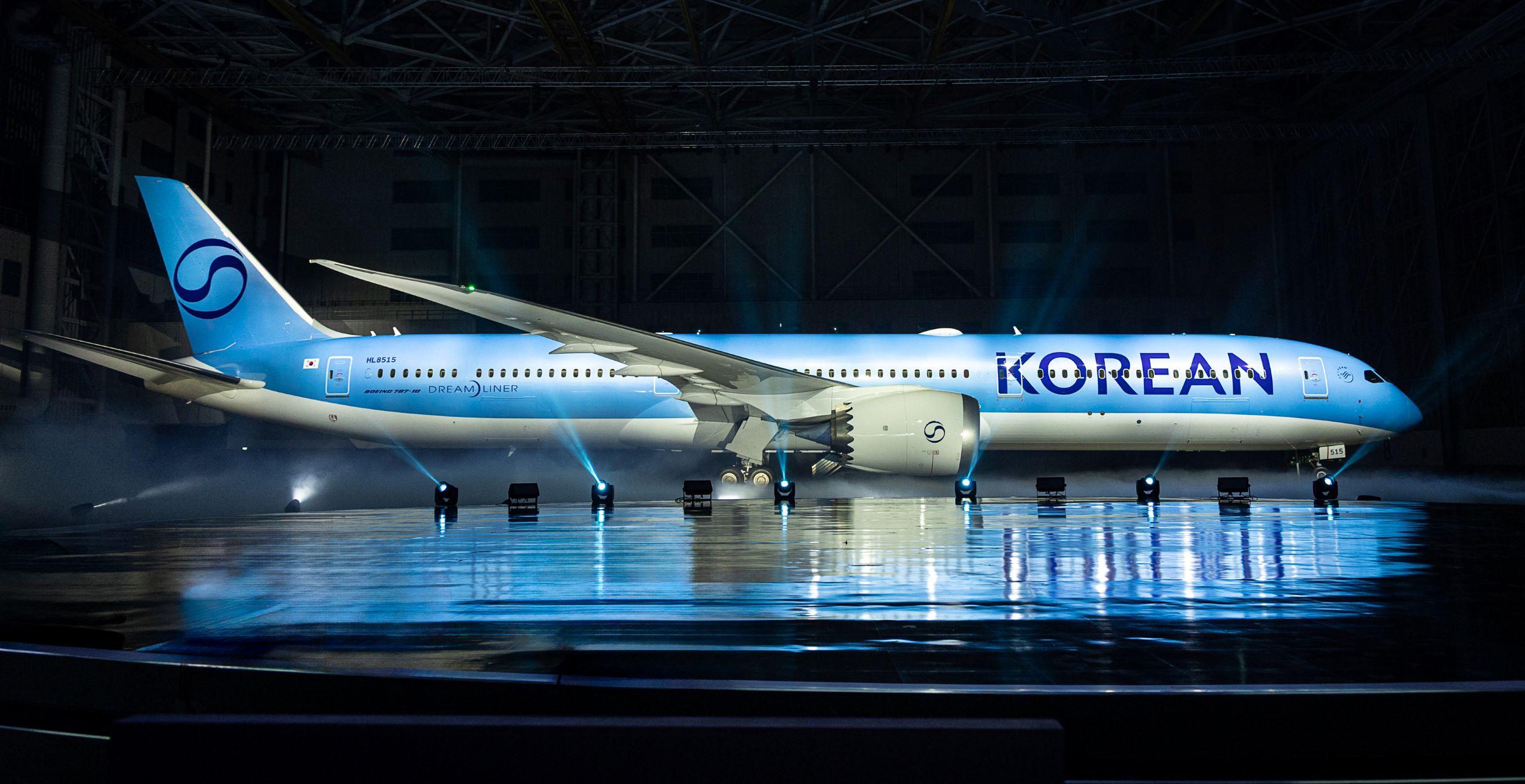 Korean Air's new livery is unveiled March 10, 2025, in Seoul.