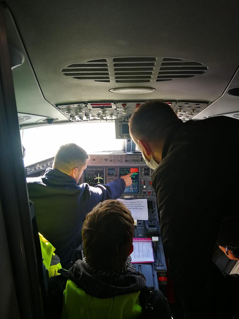 mro training in a cockpit