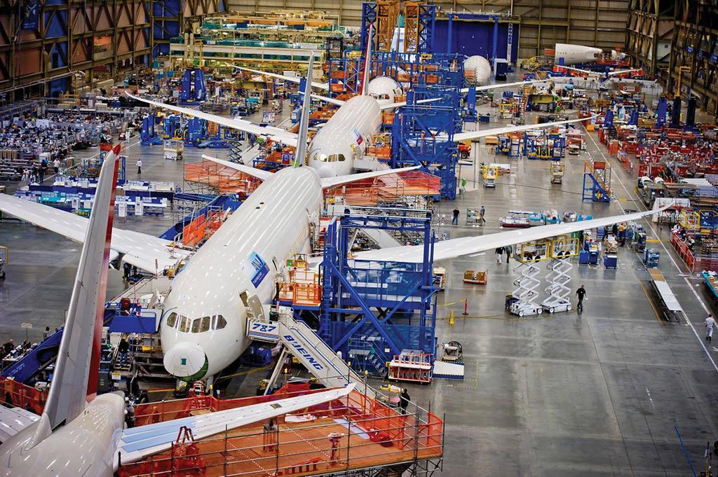 Boeing assembly line