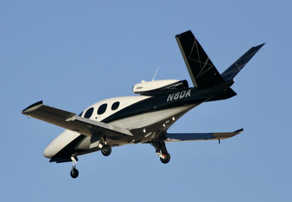 Vision Jet in flight