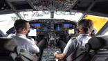 pilots in flight deck