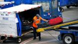 Baggage handling at Boston Logan International Airport