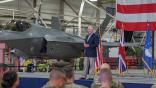 Air Force Secretary Frank Kendall making a speech