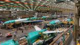 Boeing fuselage in factory