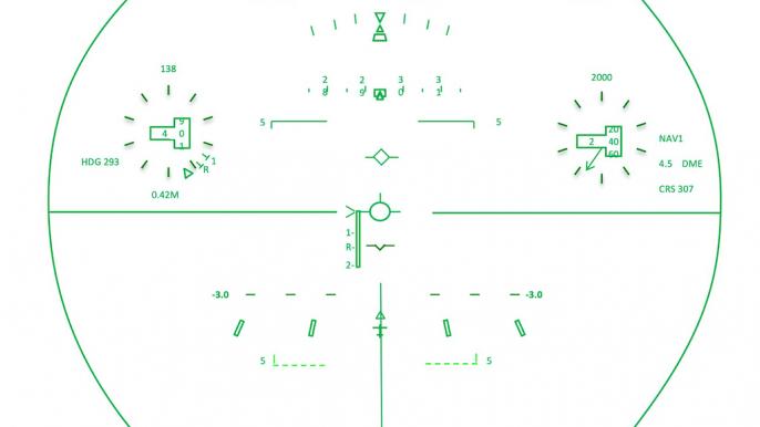 Gulfstream G450 HUD takeoff