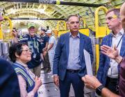 Boeing CEO Kelly Ortberg visits factory in Everett, Washington