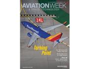 Aviation Week cover with aerial view of Southwest Airlines aircraft on runway