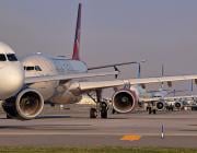 aircraft lined up